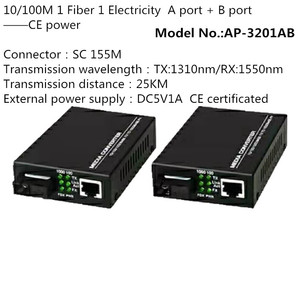 Bán buôn duy nhất-chế độ sợi quang thu phát 10/100M 1 sợi 1 sợi điện phương tiện truyền thông chuyển đổi AP-3201AB - Product Image 6
