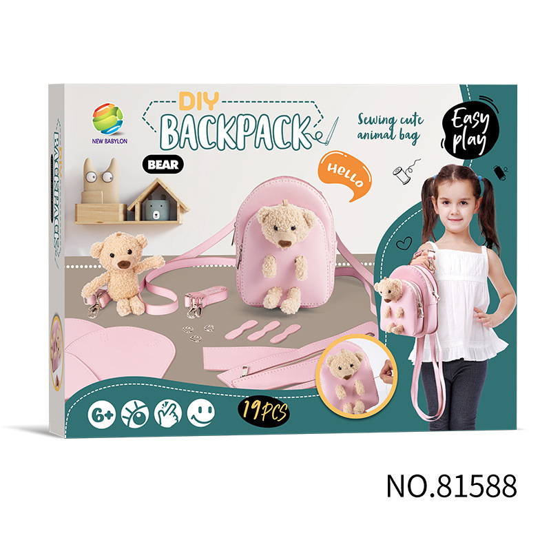 81588C-Oso con espalda de bolso DIY