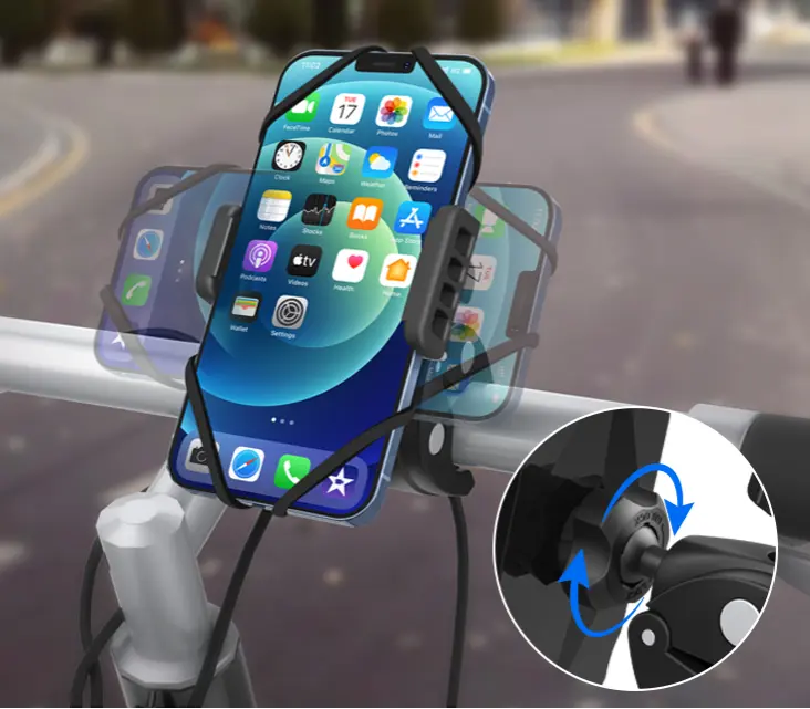 Supporto per telefono da bici supporto per manubrio per moto morsetto per montaggio su telefono con una sola mano Clip per telefono per Scooter per supporto per bici Iphone 200