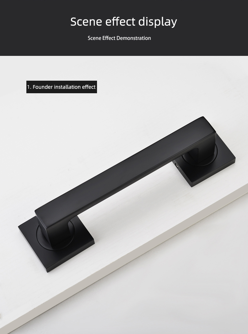 Professional Manufacturer Black Door Handle Zinc Alloy Mortise Lever Door Handle Lock For Indoor