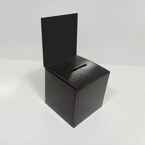 Toptan kağıt karton kartları oy sandığı çekiliş bağış kutusu ile kart yuvası - Product Image 2