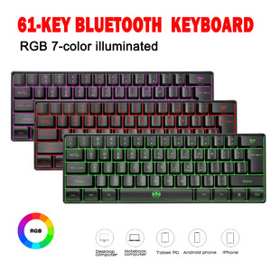 61-Key 2.4G Wireless RGB Backlit Game <strong>Keyboard</strong> with Optical Operation Blue Tooth Version - Product Image 2
