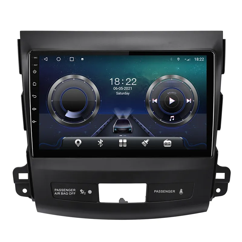 Krando-reproductor de DVD y radio para coche Mitsubishi Outlander 2, unidad android 128G, pantalla táctil IPS inteligente, GPS