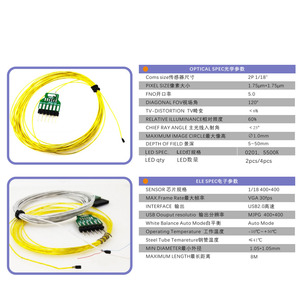 <strong>Smallest</strong> Medical Wire Disposable Borescope Endoscope Lens Camera Module - Product Image 2