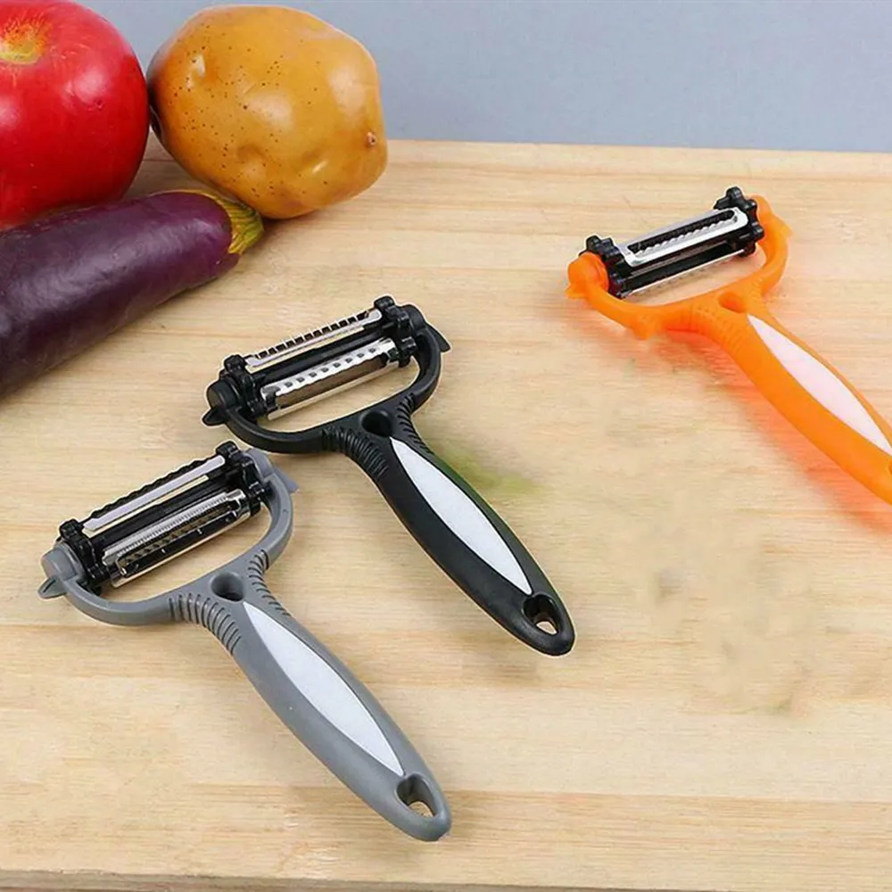 Cuchillo multifuncional giratorio para pelar verduras, pelador de patatas, cortador de frutas y verduras, rallador