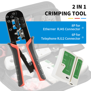 Комбинированный инструмент двойного назначения Rj11/45, тестер сетевого кабеля, плоскогубцы, стальной трещотка, обжимной тестер с высокой производительностью - Product Image 2