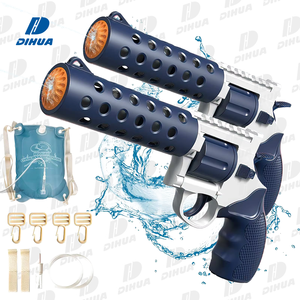 Çift Revolver su tabancası çocuklar için büyük kapasiteli elektrikli sırt çantası su tabancası yaz <span class=keywords><strong>a</strong></span>çık çekim su oyunu