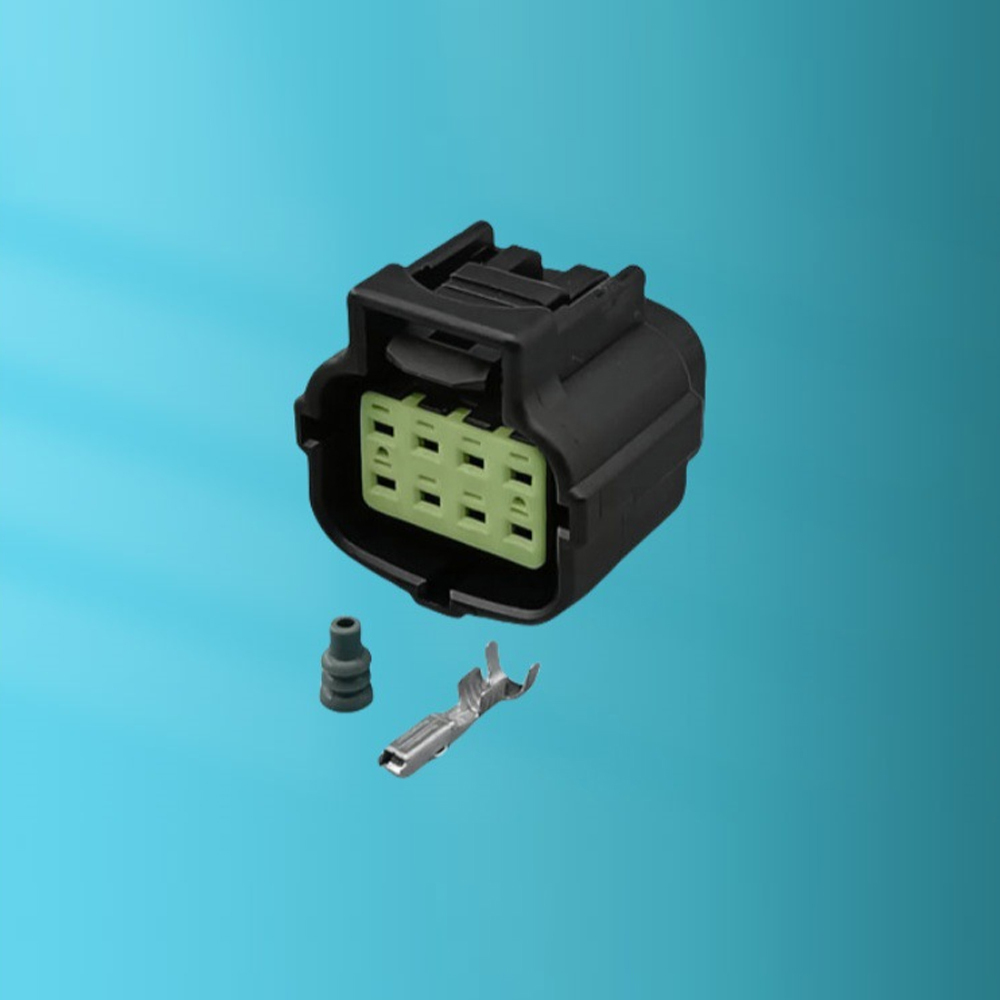 Female side: housing + terminals + sealing plugs