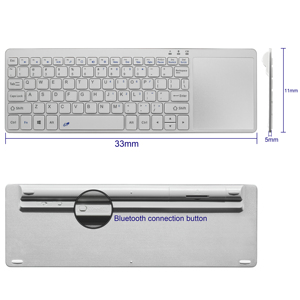 Teclado inalámbrico multidispositivo de negocios con teclado Trackpad multitáctil HKB020 Teclado táctil estándar blanco - Product Image 3