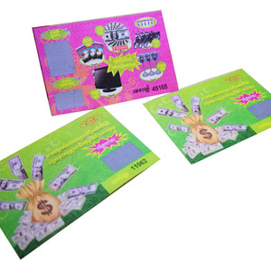 Custom Security Paper Printing Lottery Scratch <strong>Code</strong> Ticket With Number - Product Image 1