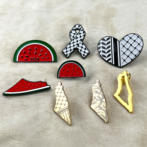Tùy chỉnh quốc gia gaza palestinian trang trí Huy hiệu thêu Vòng đeo tay ve áo men palestine Quà Tặng palestine cờ pin - Product Image 6