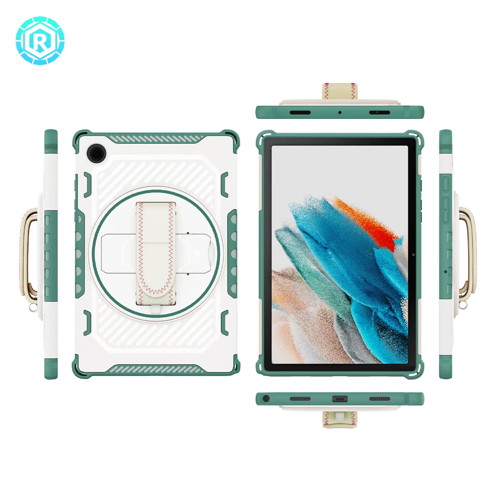 2 in 1 TPU PC prezzo all'ingrosso Cover colorata fresca per custodia staffa Samsung Tab A8