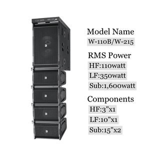 Line array-altavoz, resistente al agua, 2 vías, sistema de sonido pasivo/activo - Product Image 2