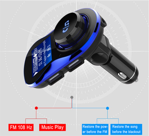 Bluetooth-совместимый автомобильный комплект громкой связи FM-передатчик модулятор с двойным USB автомобильным зарядным устройством автомобильный аудио MP3 плеер - Product Image 6