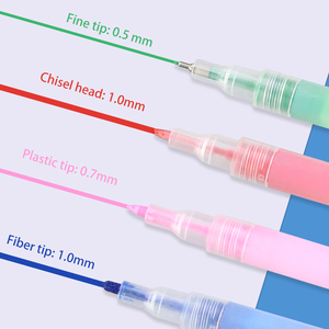 Clear Empty Acrylic Permanent <strong>Marker</strong> Fine <strong>Nib</strong> <strong>Chisel</strong> <strong>Nibs</strong> Acrylic Fiber <strong>Nibs</strong> Squeezable Refillable Multi-Tips Empty <strong>Marker</strong> Tube - Product Image 2