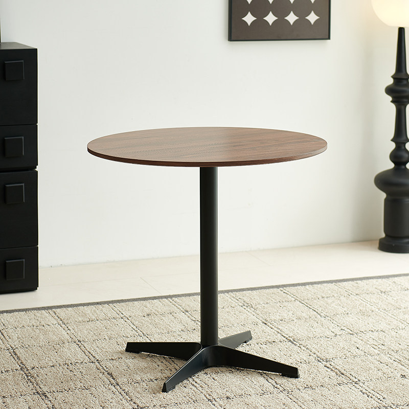 Walnut desktop + black legs-density board surface