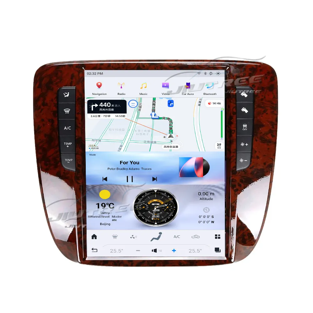 Tesla-Stil Bildschirm Android 13 für GMC Yukon Chevrolet Tahoe Chevrolet Silverado 2007-2012 Autoradio Auto-GPS-Navigationsplayer