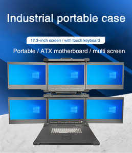 Pantalla múltiple, pantalla múltiple, 6 pantallas, chasis portátil reforzado, Dron, comando remoto, sistema de valores, comercio, chasis de computadora - Product Image 2