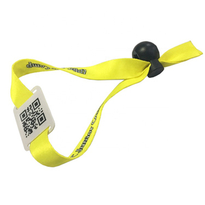Dye Sublimation Rfid Bracelet 13.56mhz Nfc Woven Wristband with QR <strong>Code</strong> - Product Image 6