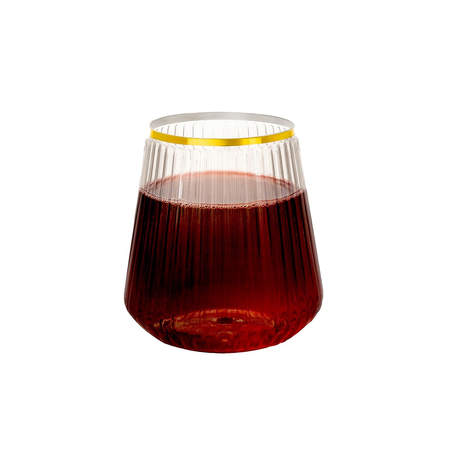 Tasse à bord doré rayé de 12 oz