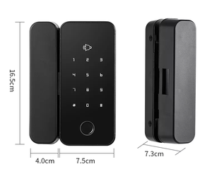 DADA lock Biometric Fingerprint NFC smart Double hook latch serratura per porta in vetro per ufficio/casa