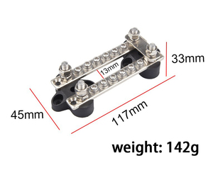 6K <strong>Busbar</strong> Two Line High Current M4 /M6 150A/250A Distribution Terminal Block with PBT Material - Product Image 5