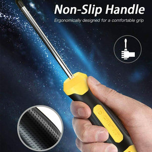 10 adet güçlü manyetik kaymaz hassas tornavida seti ev aracı ile Magnetizer ve sert çanta OEM özelleştirilebilir - Product Image 3