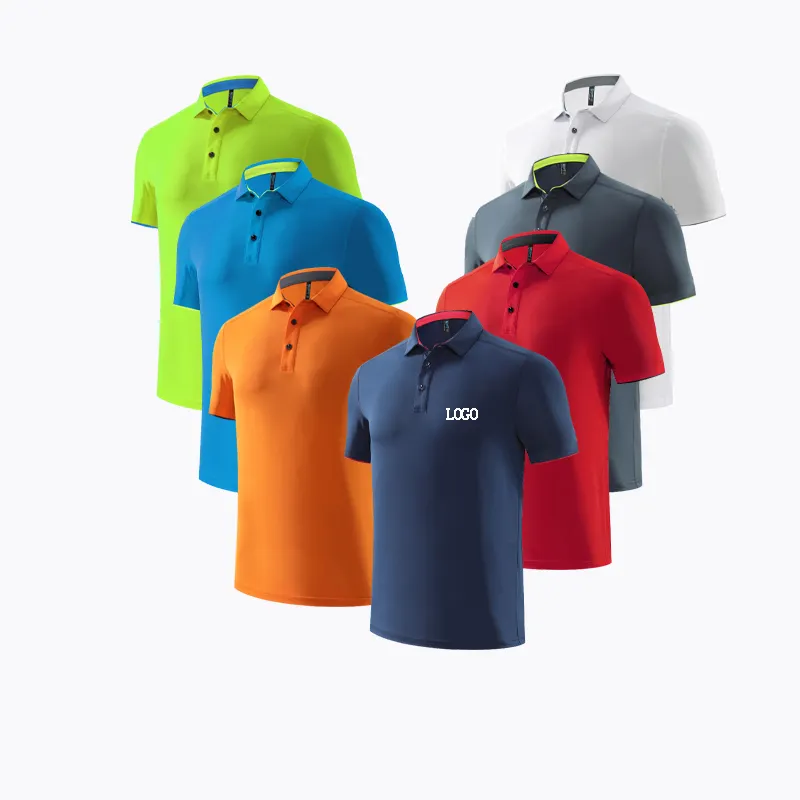 Polo de Sport 92% Polyester 8%, personnalisé de haute qualité, coupe sèche, Polo de Sport imprimé, t-shirts pour hommes