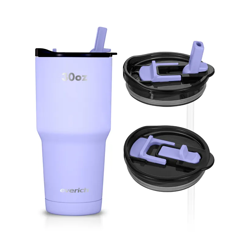 ODM nouvelle conception 30oz 100% tasse personnalisée de voyage en acier inoxydable étanche avec double couvercle de boisson