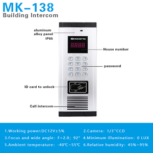 Two-wire Intelligent Voice Non-visual <strong>Building</strong> Video <strong>Intercom</strong> <strong>System</strong> IP65 2 Wire Non-visual <strong>Intercoms</strong> Door Phone Metal Housing - Product Image 6
