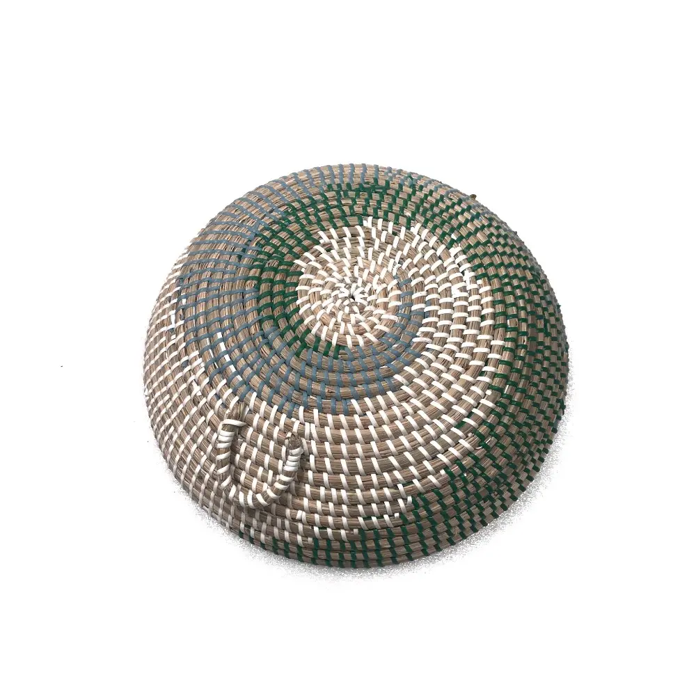 Best Selling Wholesale Seagrass Wall Decoration Plate Unique Wall Basket Art Pattern Handmade in Vietnam