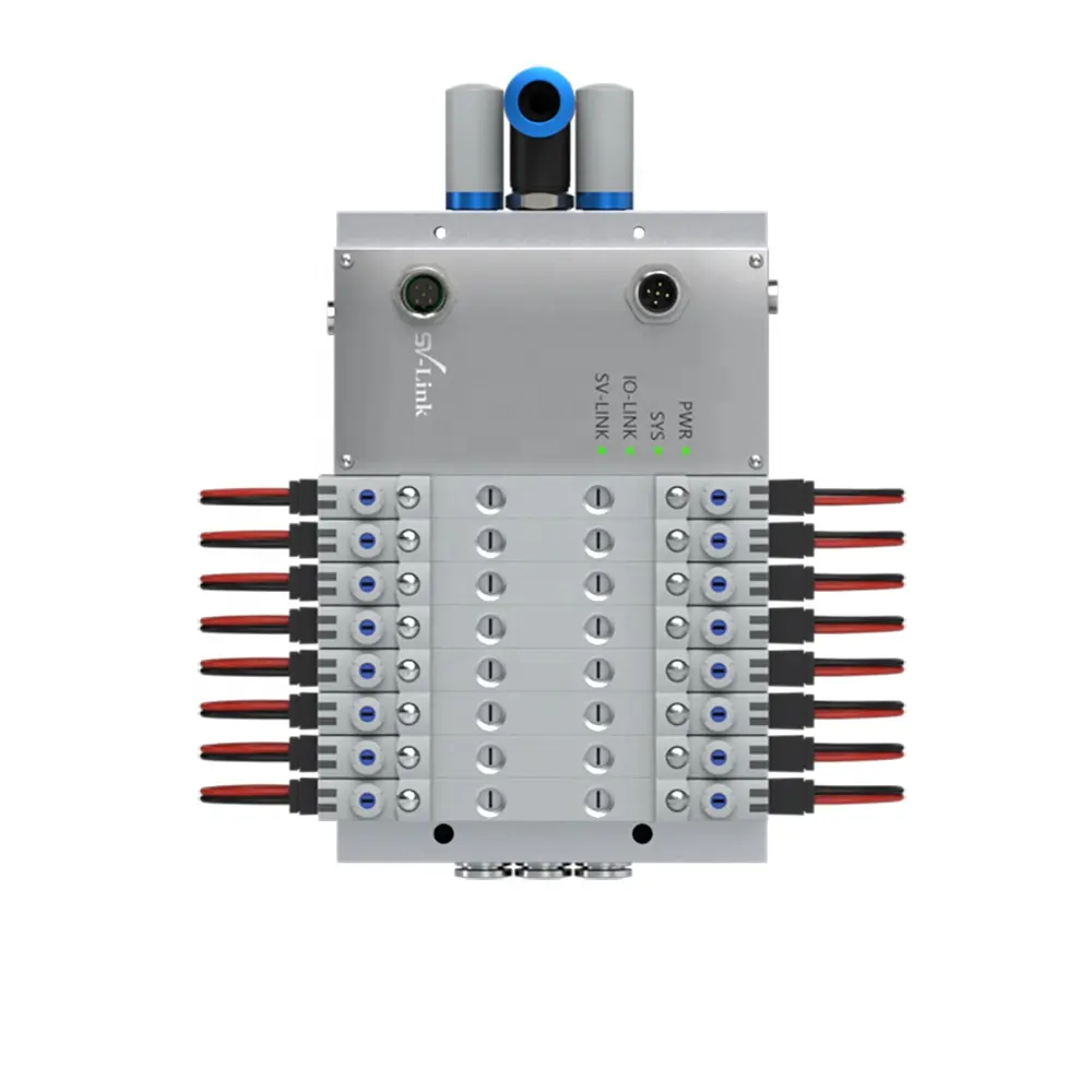 SVLEC Hochwertige VTUG Serie IO-Link Profinet Ethernet/IP SV-Link CC-Link Modbus TCP Ventil Terminal ISLAND MANIFOLD