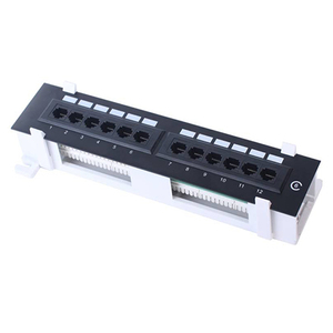 Panel de conexión de montaje en pared de 12 puertos completamente cargado rack RJ45 UTP Cat6 CAT5e panel de conexión - Product Image 1