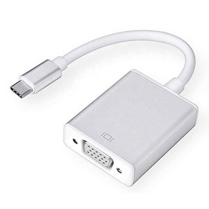 USB 3.1 Type C Type-C USB C Male to VGA Female Converter Adapter Cable for Macbook Pro Samsung Galaxy S9 Monitor Laptop