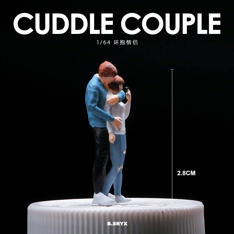 Look at the phone couple-blue