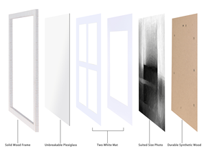 4x6 Picture <strong>Frames</strong> White Small Picture <strong>Frame</strong> <strong>3</strong>.5x5 Pictures with Mat or 4x6 Without Mat for Wall Decor or Tabletop Display - Product Image 3
