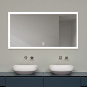 Bollen framework chống sương mù sang trọng thông minh Màn hình cảm ứng LED trở lại ánh sáng Gương phòng tắm - Product Image 1