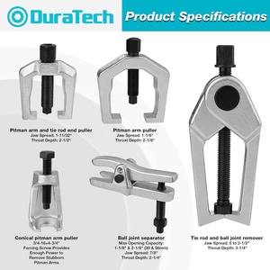 DURATECH5pcタイロッドエンドツールセットピットマンアームプーラーキットツールセットスプリッター取り外しキット - Product Image 3