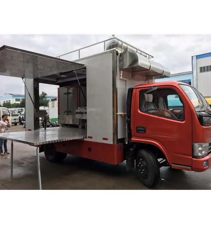 4.2 m dongfeng carros de comida carros de comida móvel para venda