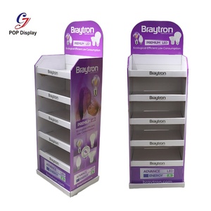 Kunden spezifisches Logo Karton Display Einzelhandel Einfache Montage POP Stand Wellpappe Promotion Rack Tower Regal Supermarkt Store für LED - Product Image 3