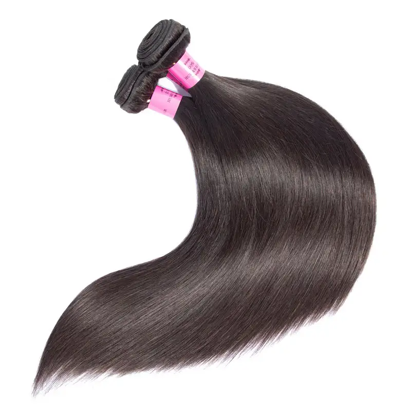 Оптовая продажа, натуральные бразильские прямые человеческие волосы 10, 12, 14, 16 до 26, 28, 30, 32 дюйма, Remy, с бесплатными накладными волосами