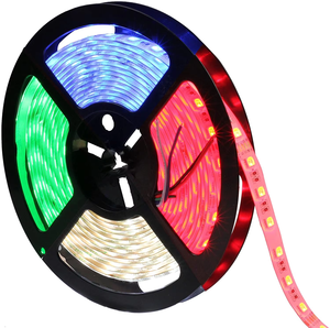 SMD5050 Kit de tira de luces LED flexibles 16.4ft 300LED Teléfono inteligente controlado Impermeable RGB Music Sync 12V Entrada - Product Image 1
