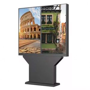 TwinView 3000nits dikey sunum çift gösterisi dikey açık dijital gösterge 3000nits çift Panel güneş dayanıklı pazarlama
