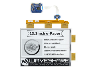 Modulo schermo inchiostro elettronico e-paper da 13.3 pollici display Raspberry Pi con porta parallela da 1600x1200 pixel - Product Image 6