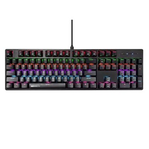 工場OEM104keysメカニカルゲーミングキーボードRGBLEDバックライトアンチゴーストフルサイズブルースイッチゲーミングメカニカルキーボード