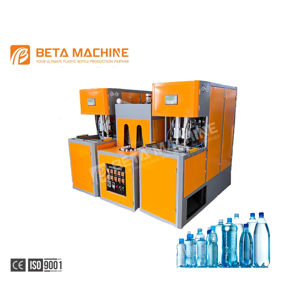 Máquina de fabricación de botellas de plástico PET semiautomática Máquina de soplado de botellas de plástico de 4 cavidades