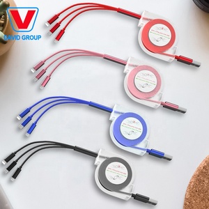 定制尼龙编织1.2米手机3in1电缆类型C微型<span class=keywords><strong>Usb</strong></span>充电电缆三合一