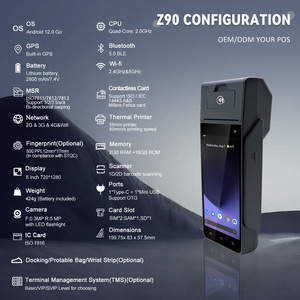 Z90 <strong>Android</strong> 12.0 POS With <strong>QR</strong> <strong>Code</strong> Barcode Scanner Portable Bus Ticketing Online Order Handheld Pos Terminal - Product Image 5
