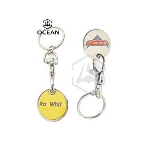 Cheap Price Factory Supply Cart Token Coin Keyring 2024 Custom Blank <strong>Key</strong> Chain Metal Trolley Token Coin Keychain - Product Image 6