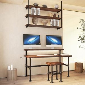工业管道桌脚套装木制电脑桌、办公室、家庭、乡村家具用铸铁管道DIY装饰显示器 - Product Image 6